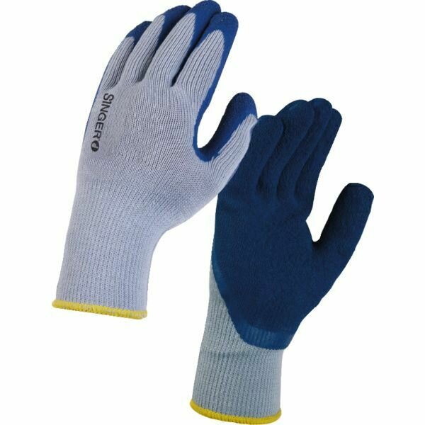 SACHET DE 10 PAIRES DE GANTS PAUME ENDUITE LATEX