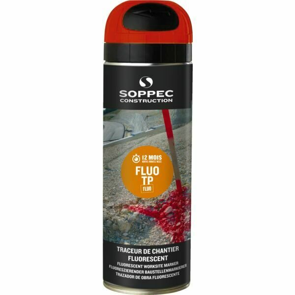 12 AÉROSOLS DE TRACEUR DE CHANTIER FLUO TP+ - 500ML