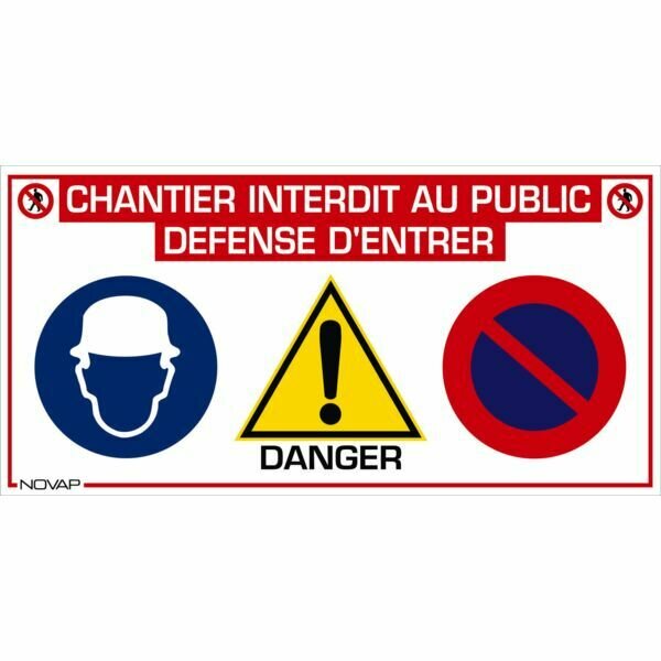 10 PANNEAUX DE CHANTIER MULTI-INFORMATIONS