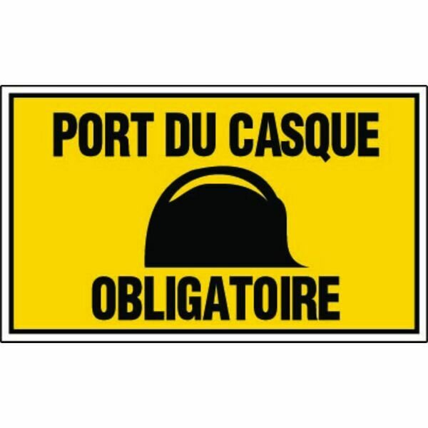 PLAQUE PORT DU CASQUE OBLIGATOIRE