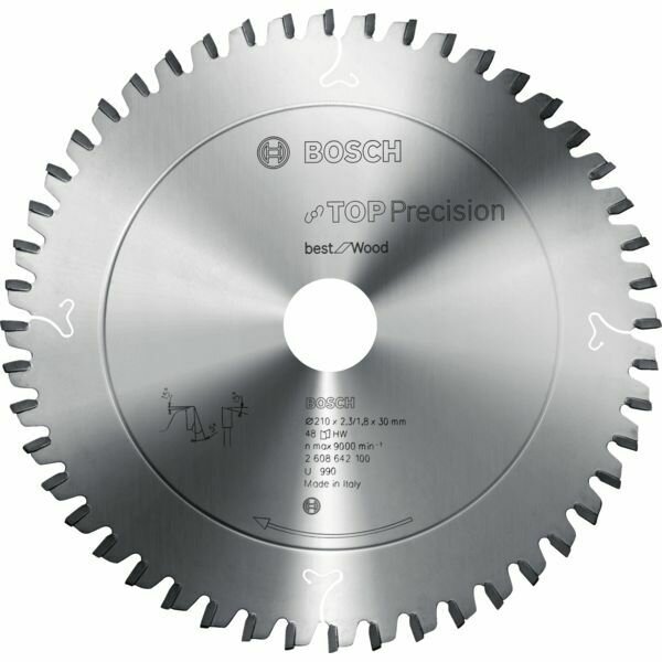 LAME DE SCIE CIRCULAIRE TOP PRÉCISION DIAM.165MM