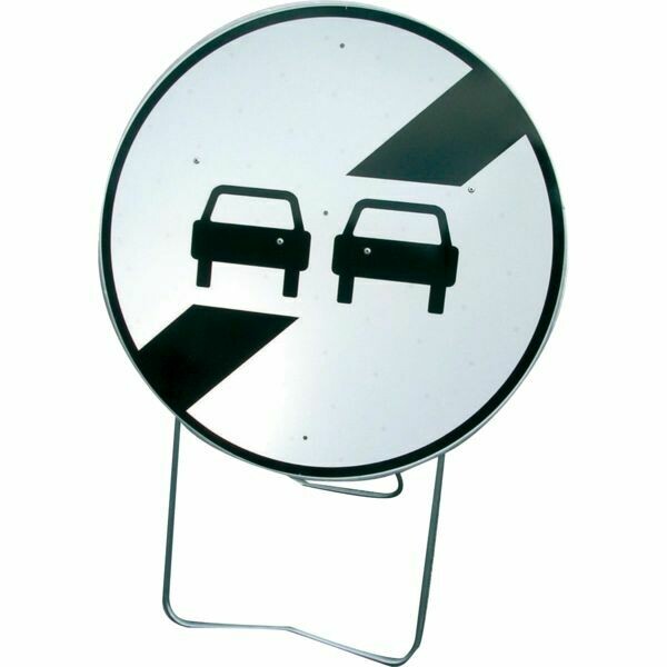PANNEAU DE SIGNALISATION BK 650MM - FIN D&#39;INTERDICTION DE DÉPASSER