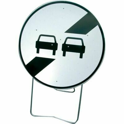 PANNEAU DE SIGNALISATION BK 850MM - FIN D&#39;INTERDICTION DE DÉPASSER