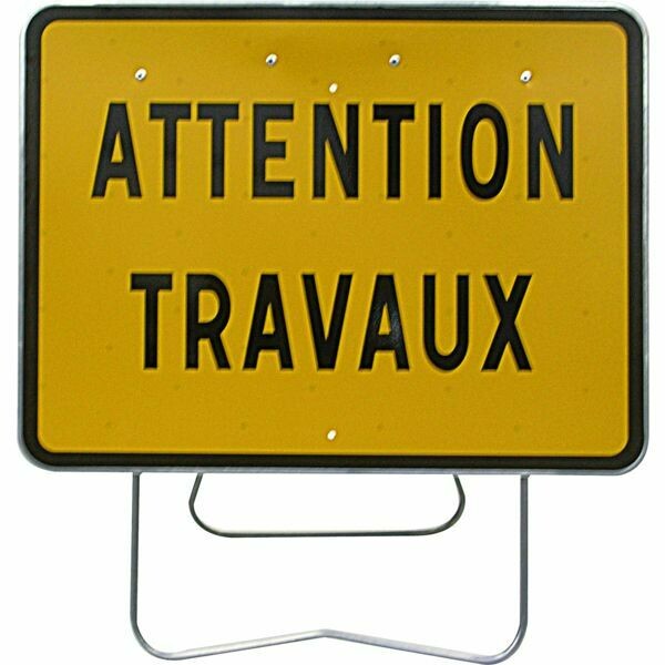 PANNEAU DE SIGNALISATION KC1 800X600MM - ATTENTION TRAVAUX