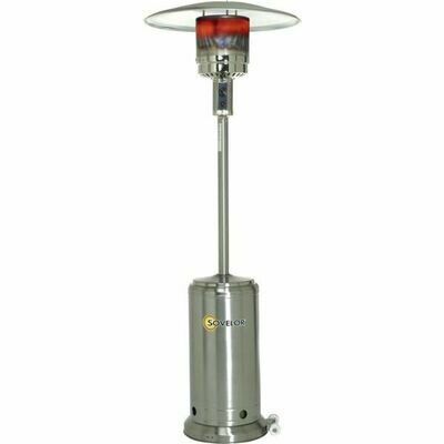 PARASOL CHAUFFANT AU GAZ PROPANE - COULEUR INOX