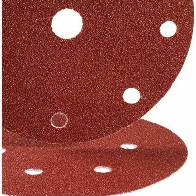 100 DISQUES PAPIER AUTO-AGRIPPANT - 6 TROUS, GRAIN 180