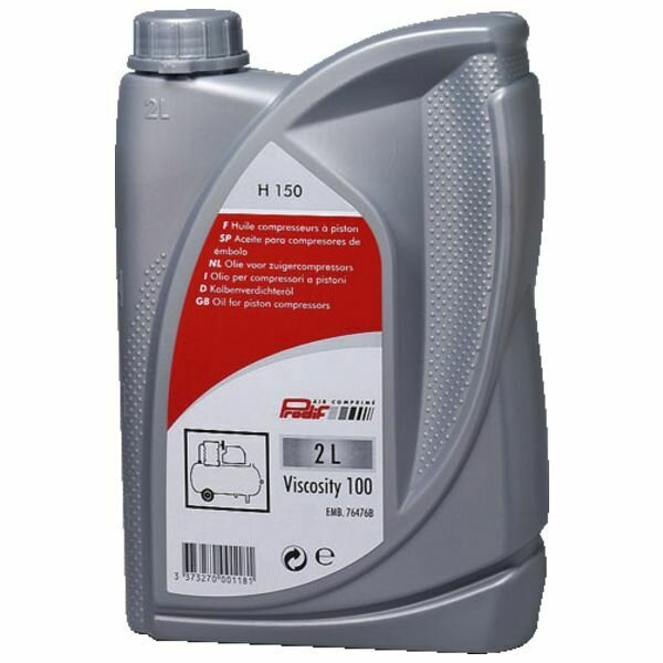 HUILE POUR COMPRESSEUR À PISTONS - BIDON DE 2 LITRES