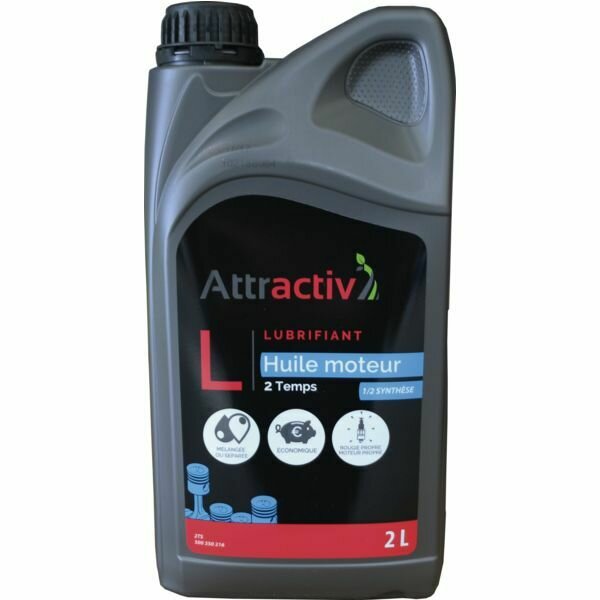 HUILE MOTEUR ATTRACTIV&#39; 2 TEMPS - BIDON DE 2L