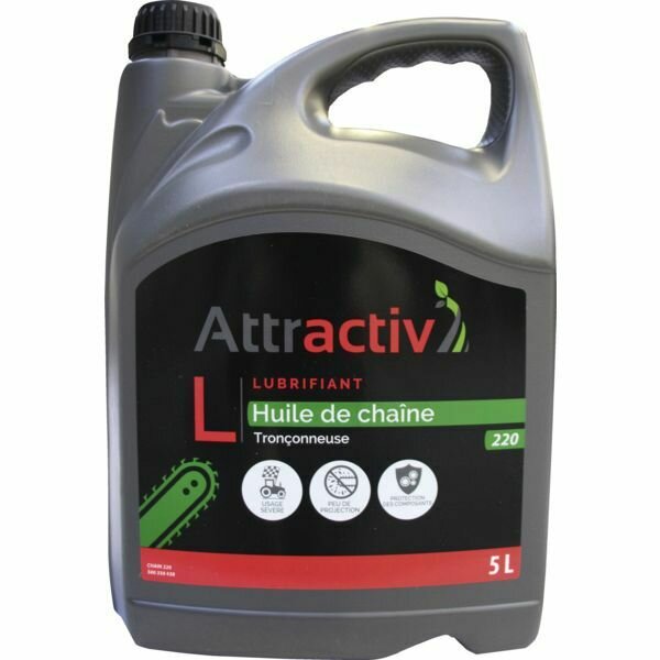 HUILE DE CHAINE ATTRACTIV&#39; CHAIN 220 - BIDON DE 5L