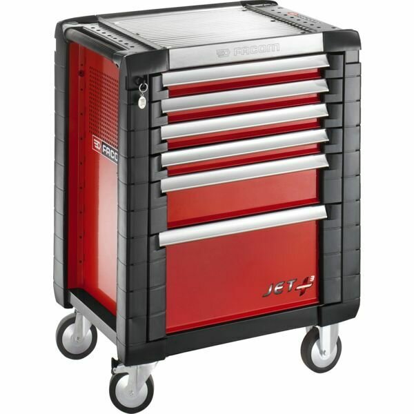 SERVANTE 6 TIROIRS JET.6 - ROUGE - 235KG