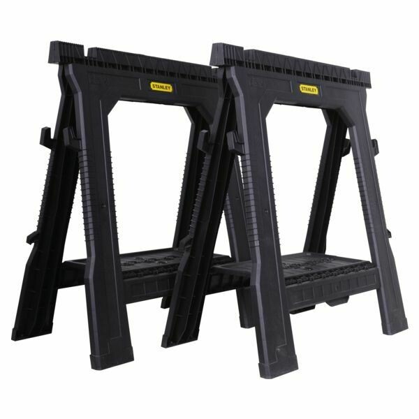 LOT DE 2 TRÉTEAUX PLIABLES