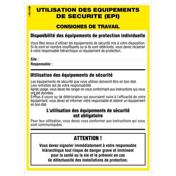 PANNEAU 480X480 REPSECTEZ LES CONSIGNES DE SECURITE - LA SECURITE EST