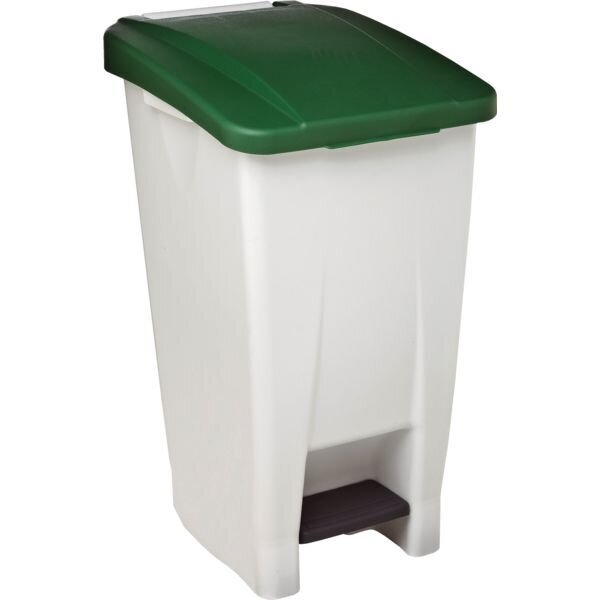 POUBELLE MOBILE A PEDALE-60L-MOBILY-BLANC / ROUGE