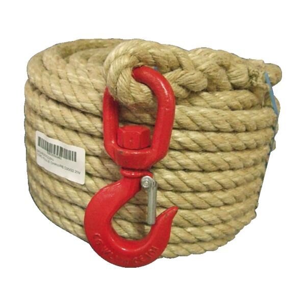 CORDE À POULIE CHANVRE - 25 M