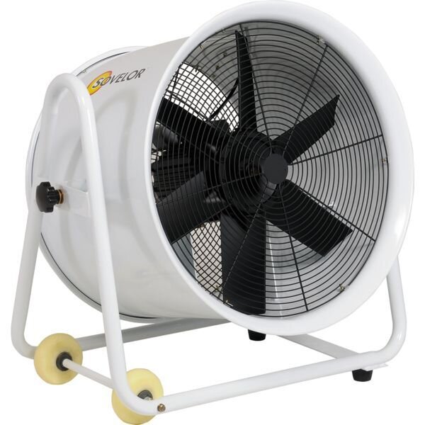 VENTILATEUR GAINABLE HELICOIDE DIAMETRE 600 MM MOBILE SUR ROUES -