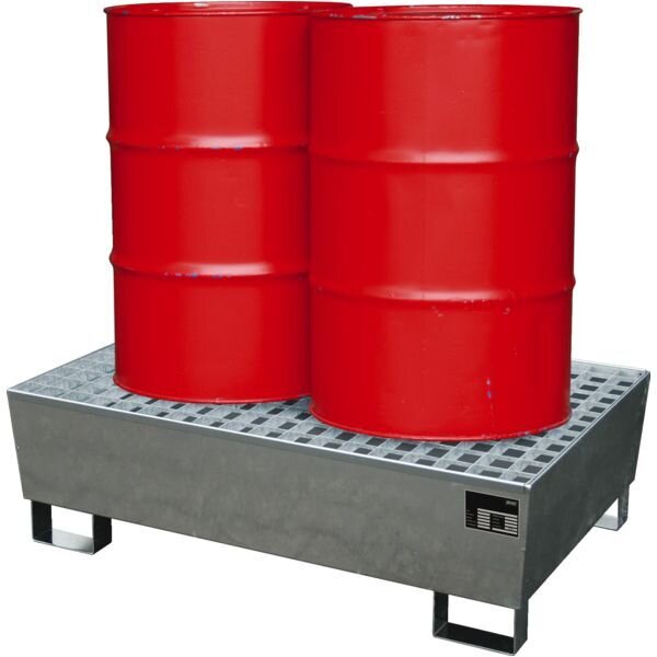 BAC DE RÉTENTION ACIER - 1 CUBITAINER AVEC CAILLEBOTIS ACIER