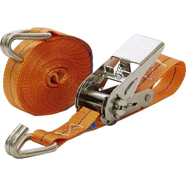 SANGLE D&#39;ARRIMAGE 2 PARTIES CROCHETS FERMÉS INOX - 800 KG