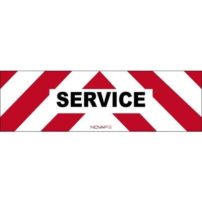 PANNEAU D&#39;INTERVENTION RÉTRORÉFLÉCHISSANT SERVICE - ADHÉSIF CLASSE B