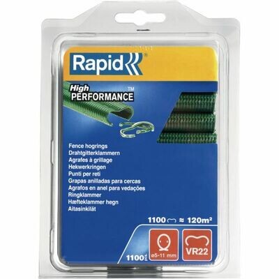 AGRAFE GRILLAGE VR22 - PLASTIFIÉ VERT - BLISTER DE 1600