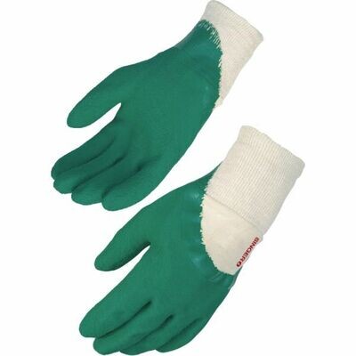 SACHET DE 10 PAIRES DE GANTS 3/4 ENDUIT LATEX