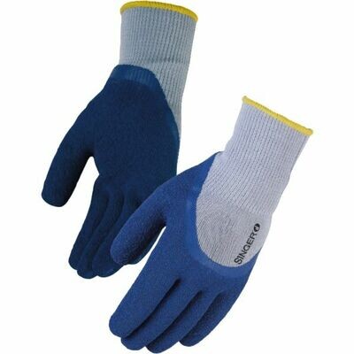 SACHET DE 10 PAIRES DE GANTS 3/4 ENDUIT LATEX