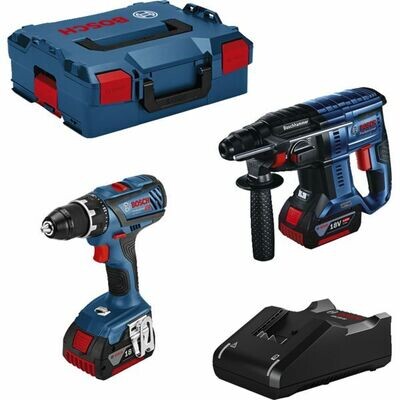 PACK PERCEUSE VISSEUSE GSR 18V-28 ET PERFORATEUR GBH 18V-21 AVEC BATTERIES ET CHARGEUR