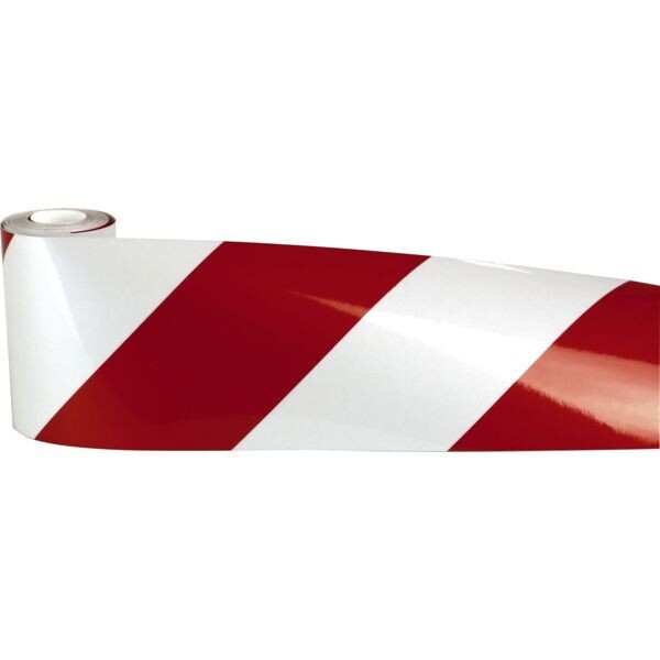BANDE ADHÉSIVE RÉTRORÉFLÉCHISSANTE  - ROUGE ET BLANC