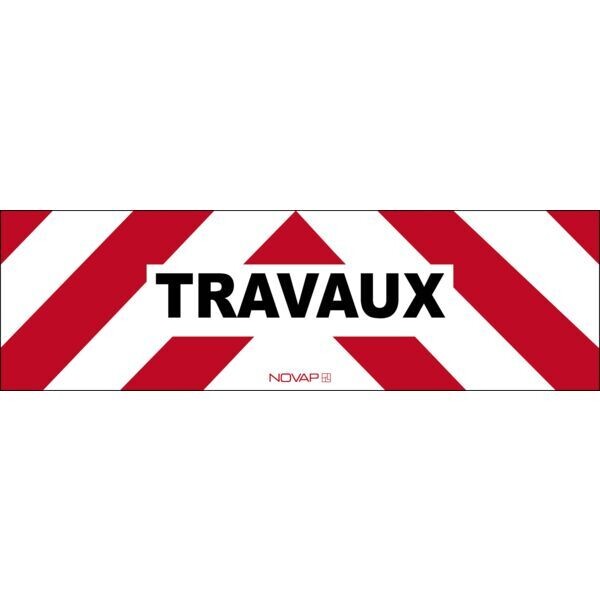 PANNEAU D&#39;INTERVENTION RÉTRORÉFLÉCHISSANT TRAVAUX - MAGNÉTIQUE CLASSE A