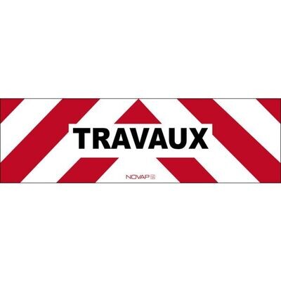 PANNEAU D&#39;INTERVENTION RÉTRORÉFLÉCHISSANT TRAVAUX - MAGNÉTIQUE CLASSE B