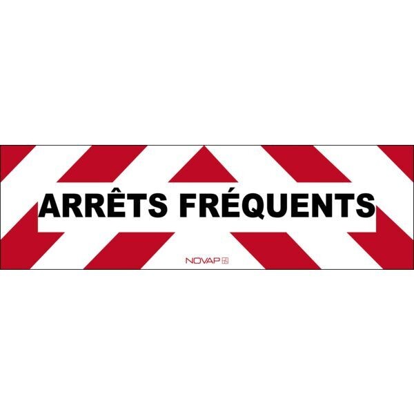 PANNEAU D&#39;INTERVENTION RÉTRORÉFLÉCHISSANT ARRÊTS FRÉQUENTS - ADHÉSIF CLASSE A