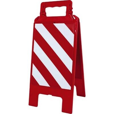 CHEVALET DE SIGNALISATION - HACHURÉ ROUGE/BLANC