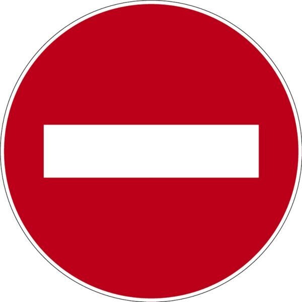 PANNEAU ADHÉSIF SOL - SENS INTERDIT