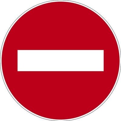 PANNEAU ADHÉSIF SOL - SENS INTERDIT