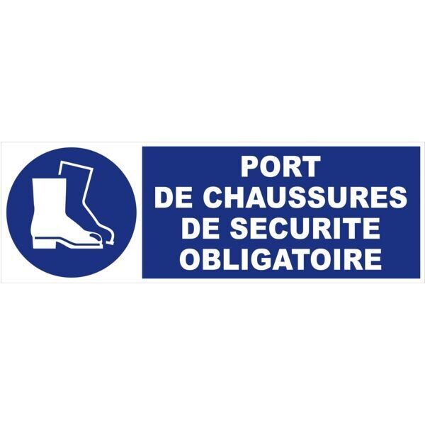 PANNEAU OBLIGATION - PORT OBLIGATOIRE DE CHAUSSURES DE SÉCURITÉ