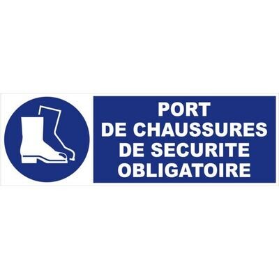 PANNEAU OBLIGATION - PORT OBLIGATOIRE DE CHAUSSURES DE SÉCURITÉ