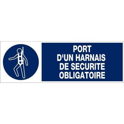PANNEAU OBLIGATION - PORT OBLIGATOIRE DE HARNAIS DE SÉCURITÉ