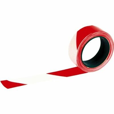 RUBAN RUBAPLAST ROUGE ET BLANC SUR FLASQUE - 500MX50MM