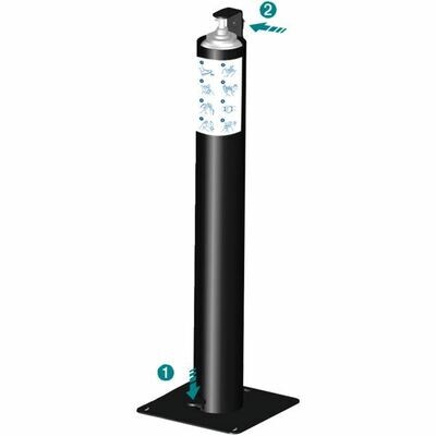 DISTRIBUTEUR À PÉDALE DE GEL HYDROALCOOLIQUE