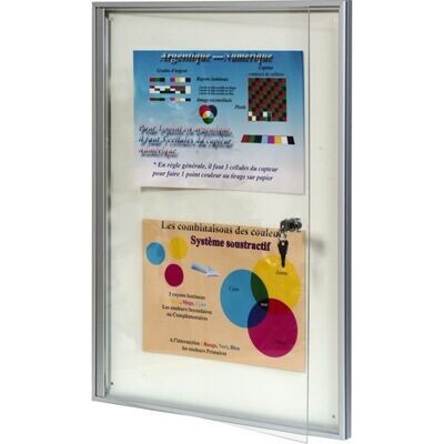 VITRINE EXTRA PLATE 4 FEUILLES PORTE BATTANTE