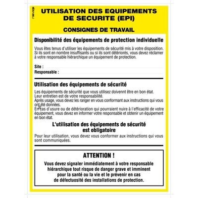 PANNEAU 480X480 REPSECTEZ LES CONSIGNES DE SECURITE - LA SECURITE EST