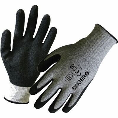 SACHET DE 10 PAIRES DE GANTS PAUME ENDUITE LATEX
