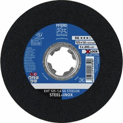 25 DISQUES À TRONÇONNER SG STEELOX X-LOCK - 125X1,6MM