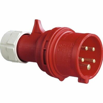 FICHE MÂLE 5 BROCHES 415V 3P+N+T 16A