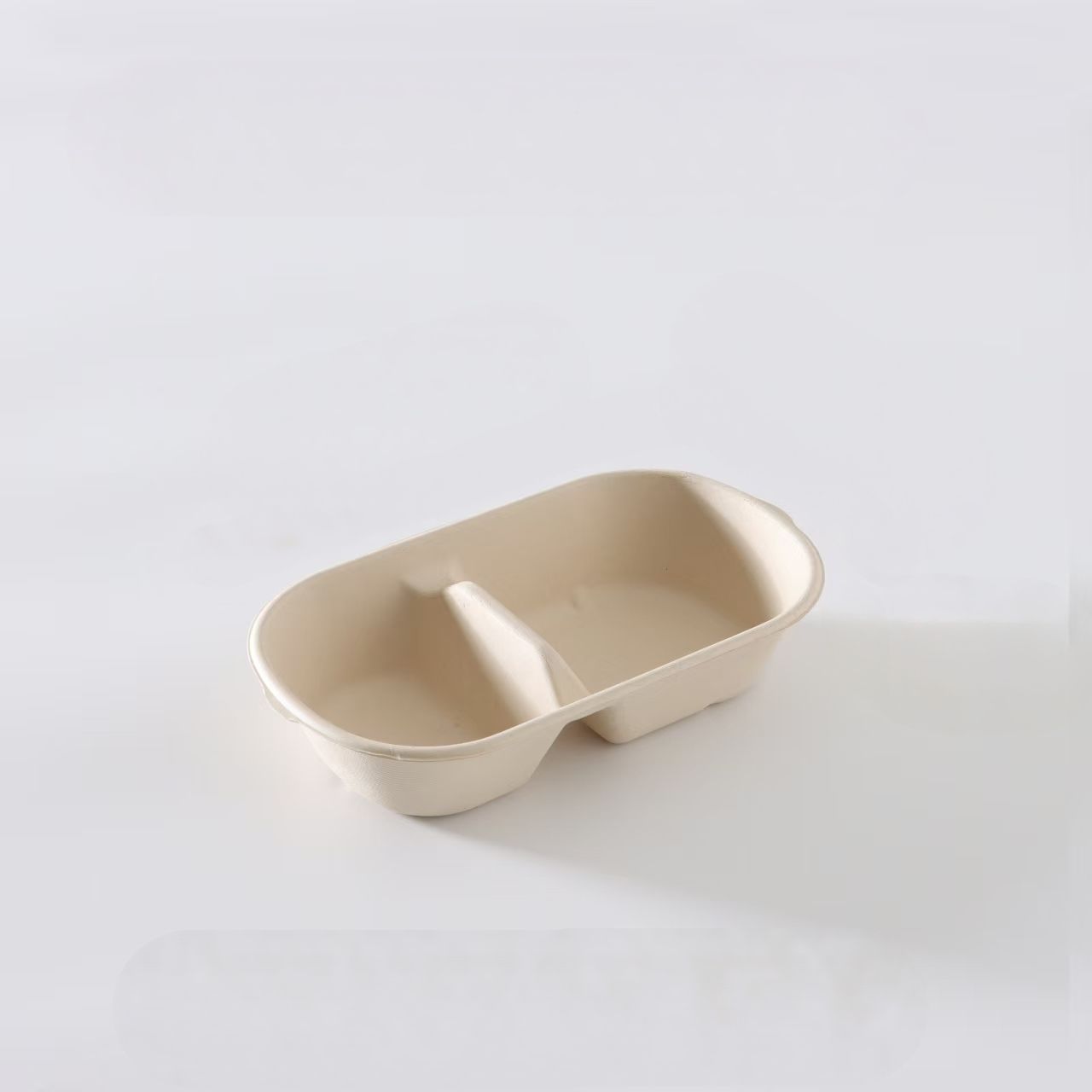 Take Away Schale 850ml geteilt, 23.5 x 13.5 x 5.0cm, Packung à 500 Stück mit Deckel