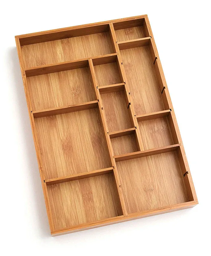Adjustable Bamboo Drawer Organizer