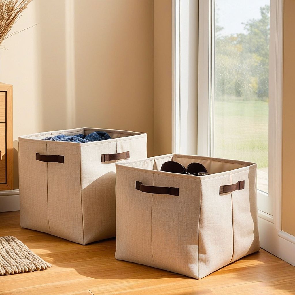 Foldable Fabric Storage Bins (Set of 2–3)