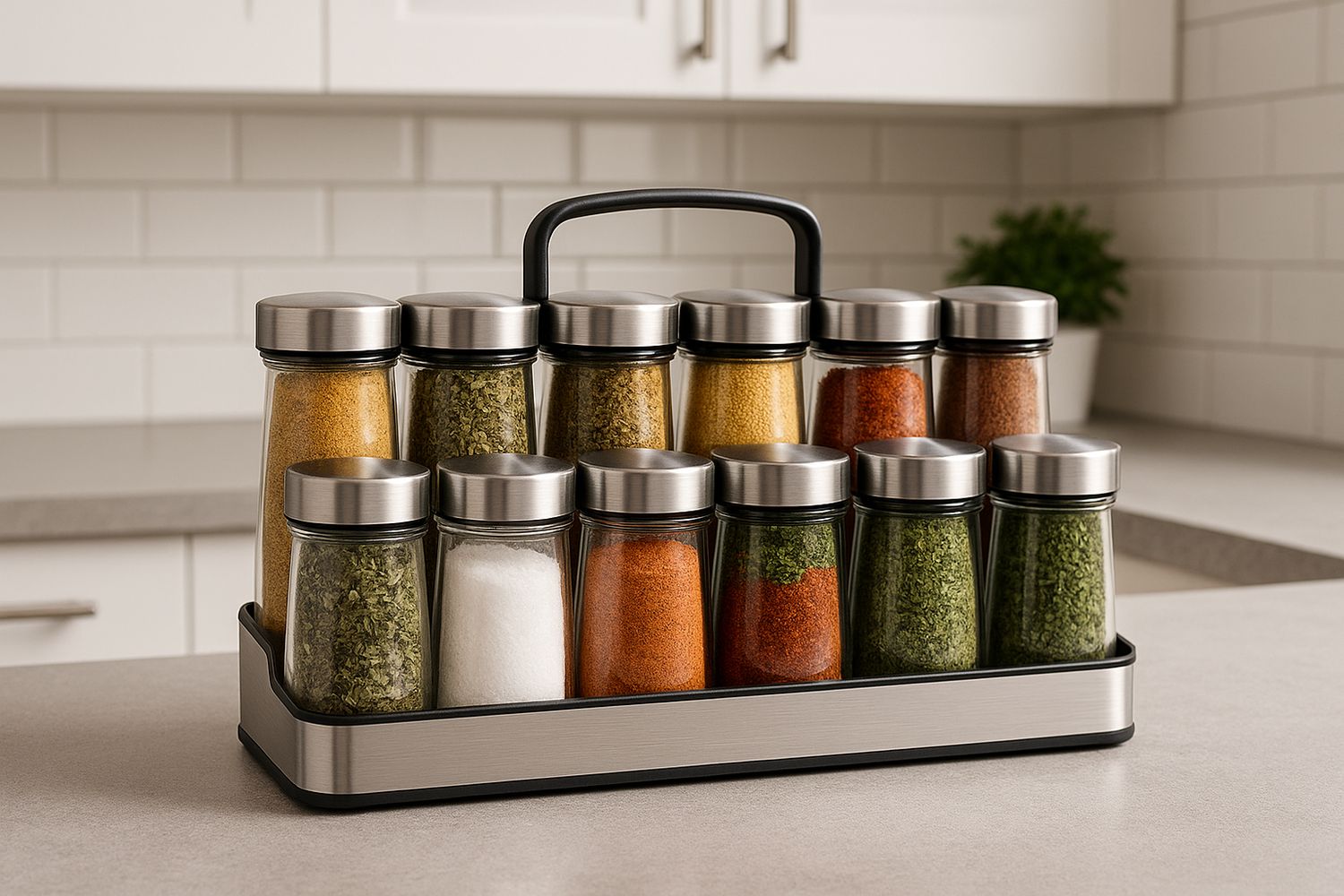 Countertop Spice Organizer – Elegant &amp; Functional Kitchen Storage