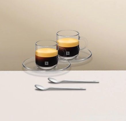 Vertuo Espresso Cups Set of 2 cups with spoons - 80 ml