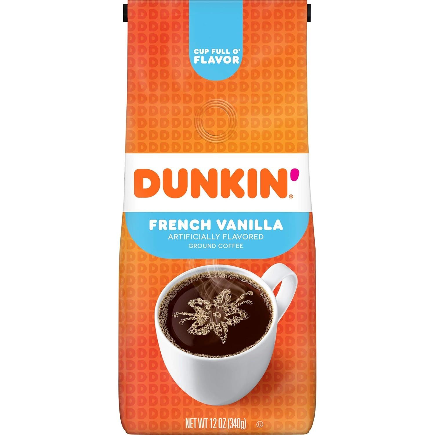 Dunkin&#39; French Vanilla Flavored Ground Coffee, 12 Ounce (Pack of 1)