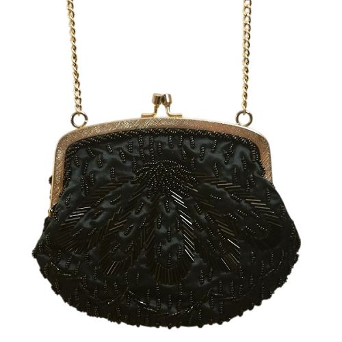 Black Beaded Purse
